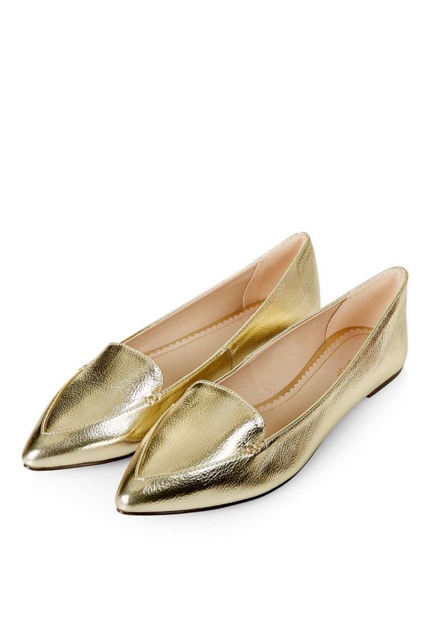 Top Shop Gold Shoes